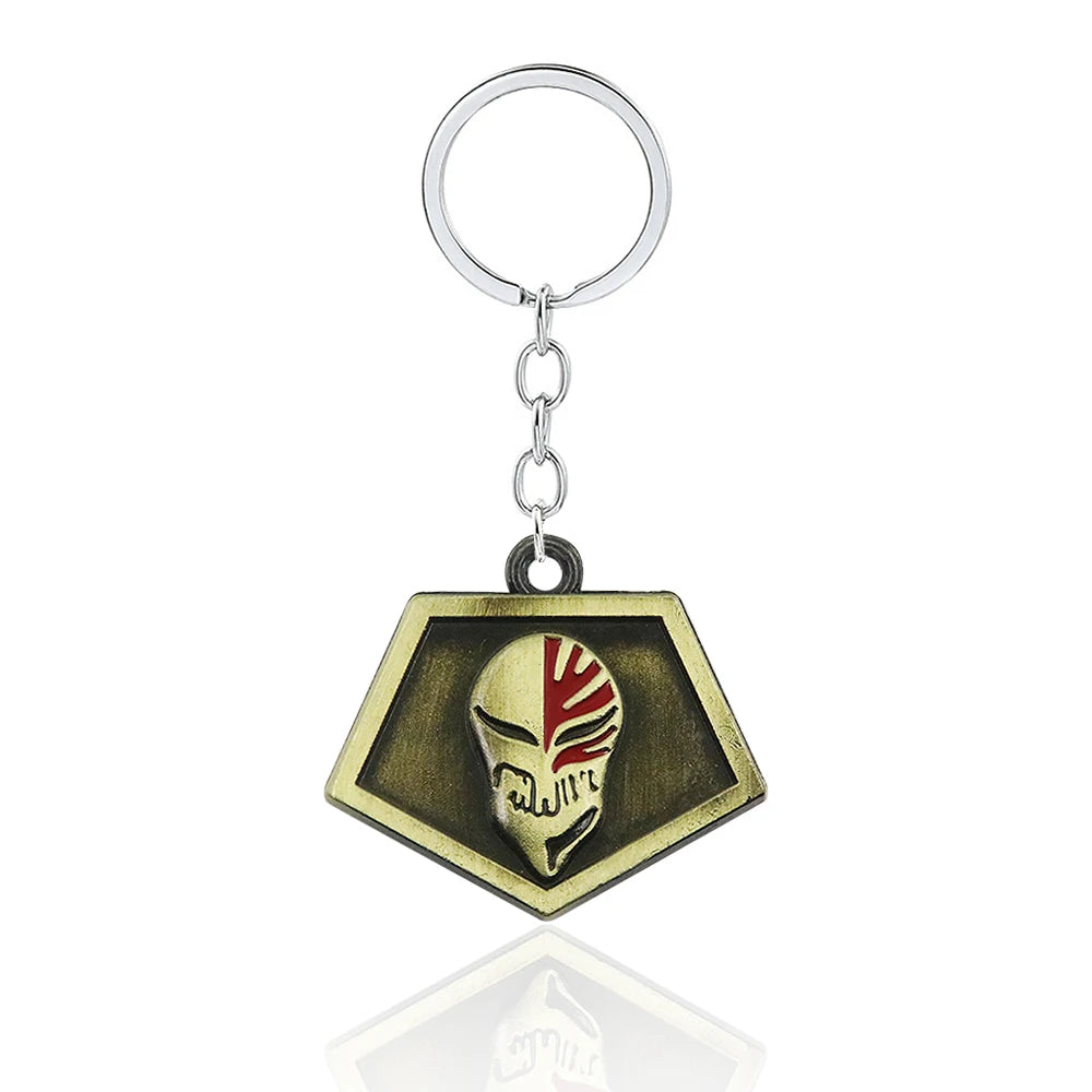 Anime Bleach Keychain Kurosaki Ichigo Ulquiorra Mask Sword Metal Pandent Keyring for Women Men Car Jewelry Fan Cosplay Prop