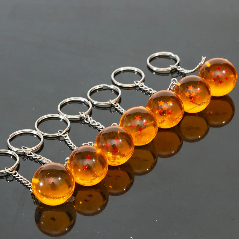 Japanese Anime Dragon Series 1-7 Stars Balls Z Stars Keychain Figures Toys Pendant Car Keyring party Gifts Cosplay Props Jewelry