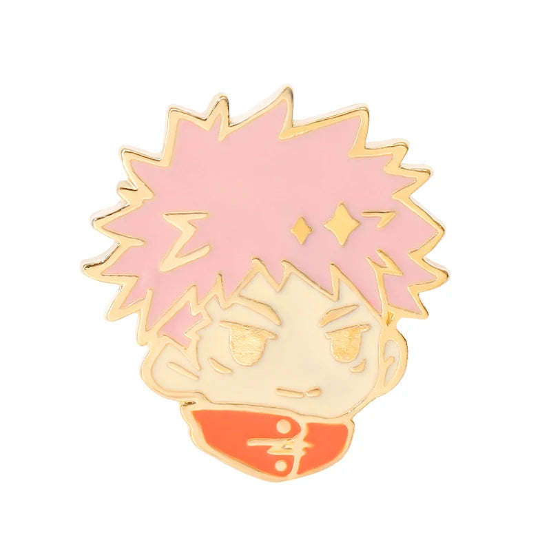 Jujutsu Kaisen Chibi Enamel Pins Gojo Satoru Itadori Yuji Custom Brooches Lapel Badges Cartoon Funny Jewelry Gift for Friends