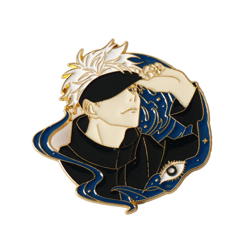 Hot Anime Jujutsu Kaisen Keychain Gojo Satoru Fushiguro Megumi Figure Enamel Pendant Keyring High Quality Props Cosplay Jewelry