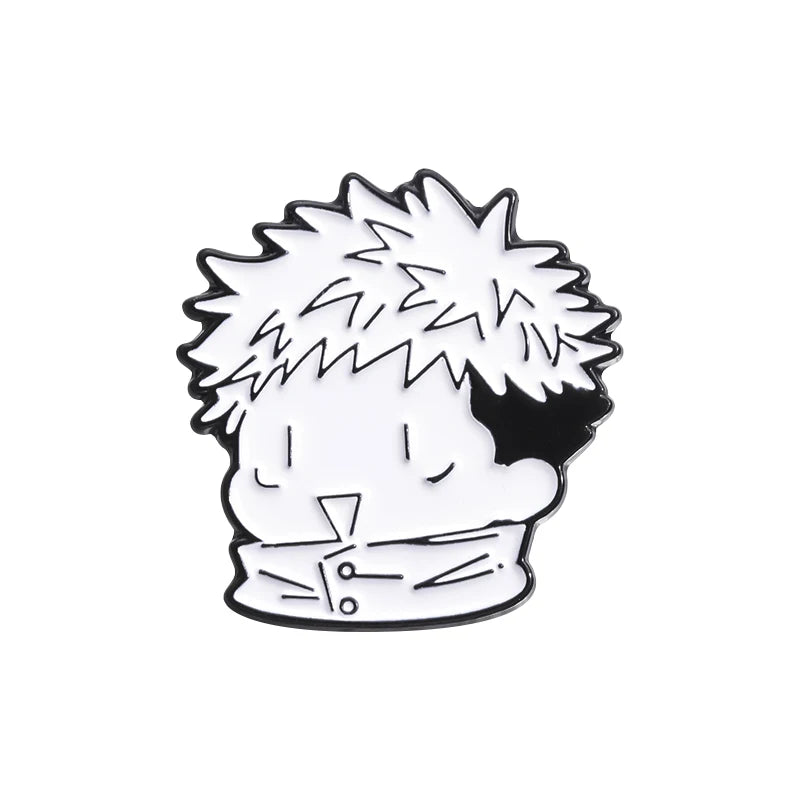 Jujutsu Kaisen Chibi Enamel Pins Gojo Satoru Itadori Yuji Custom Brooches Lapel Badges Cartoon Funny Jewelry Gift for Friends
