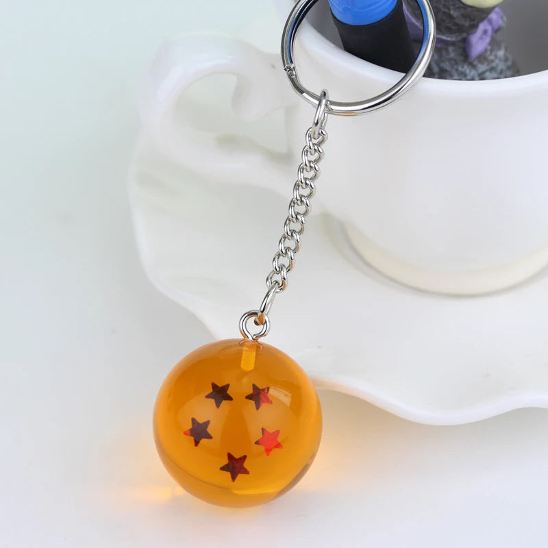 Japanese Anime Dragon Series 1-7 Stars Balls Z Stars Keychain Figures Toys Pendant Car Keyring party Gifts Cosplay Props Jewelry