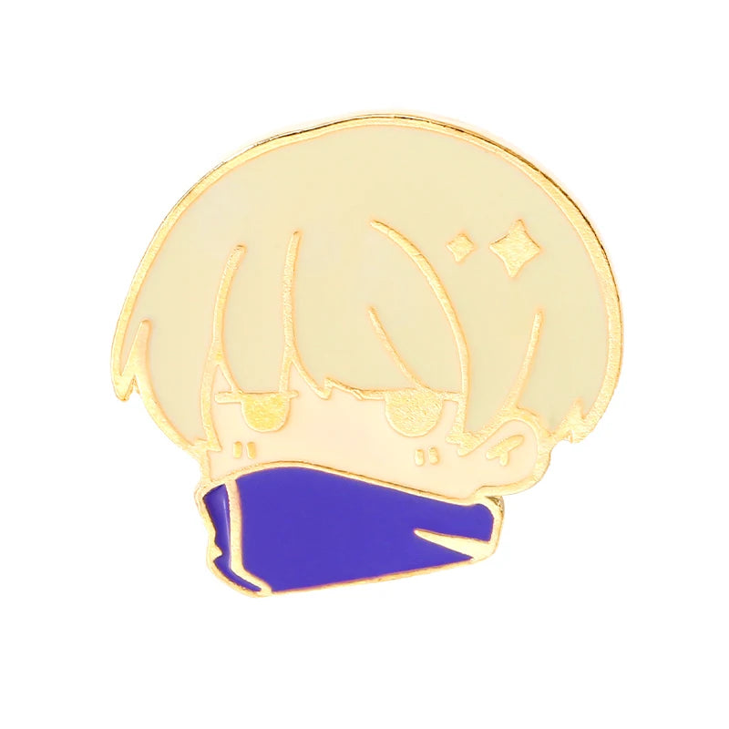 Jujutsu Kaisen Chibi Enamel Pins Gojo Satoru Itadori Yuji Custom Brooches Lapel Badges Cartoon Funny Jewelry Gift for Friends