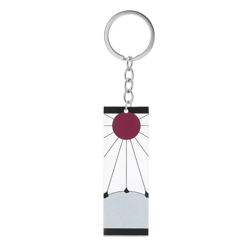 Anime Demon Slayer Keychain Kamado Tanjirou Acrylic Fashion Trend Key Ring For Earring For Women Men Gift Decoration Car Jewelry