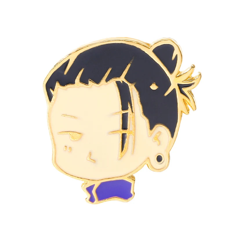 Jujutsu Kaisen Chibi Enamel Pins Gojo Satoru Itadori Yuji Custom Brooches Lapel Badges Cartoon Funny Jewelry Gift for Friends