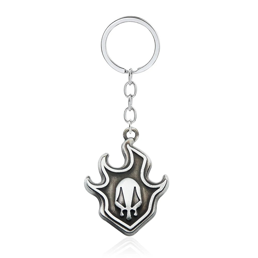 Anime Bleach Keychain Kurosaki Ichigo Ulquiorra Mask Sword Metal Pandent Keyring for Women Men Car Jewelry Fan Cosplay Prop