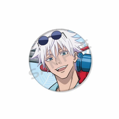 Anime Character Satoru Gojo Tinplate Enamel Brooch Pins Cute Creative Cartoon Figure Badge Pin Accessories Fans Collection Gifts