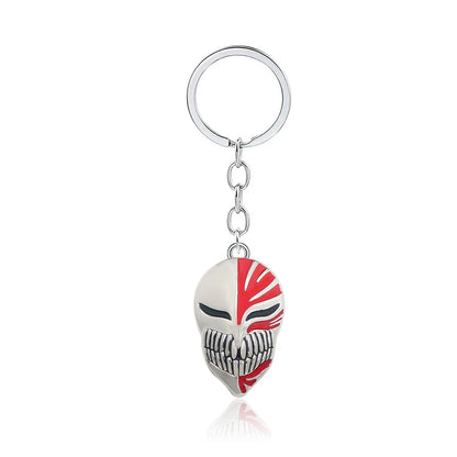 Anime Bleach Keychain Kurosaki Ichigo Ulquiorra Mask Sword Metal Pandent Keyring for Women Men Car Jewelry Fan Cosplay Prop