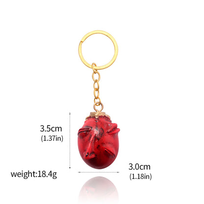 Anime 1997 Series Red Skull Keychain Berserk Warrior Slave Griffith Guts Keyring Cosplay Props Gift Men Women Backpack Jewelry
