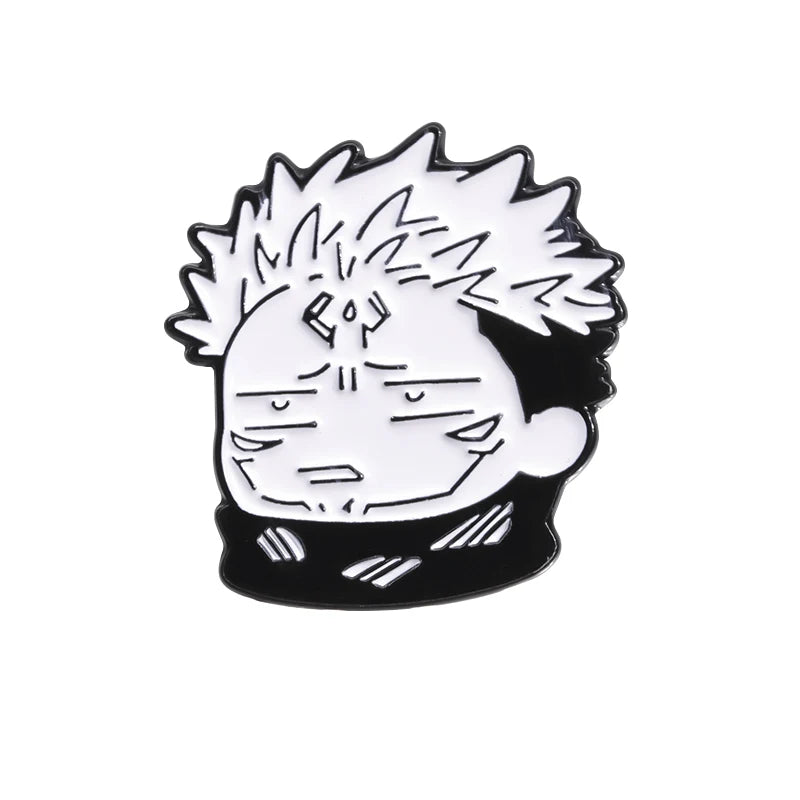 Jujutsu Kaisen Chibi Enamel Pins Gojo Satoru Itadori Yuji Custom Brooches Lapel Badges Cartoon Funny Jewelry Gift for Friends