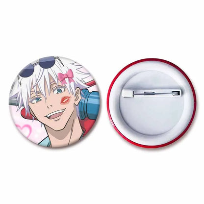 Anime Character Satoru Gojo Tinplate Enamel Brooch Pins Cute Creative Cartoon Figure Badge Pin Accessories Fans Collection Gifts