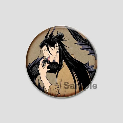 Hot Anime Jujutsu Kaisen Character Round Brooch Pin Geto Gojo Sukuna Choso Suguru Cartoon Badge Bag Clothes Deocr Fans Gift 58mm