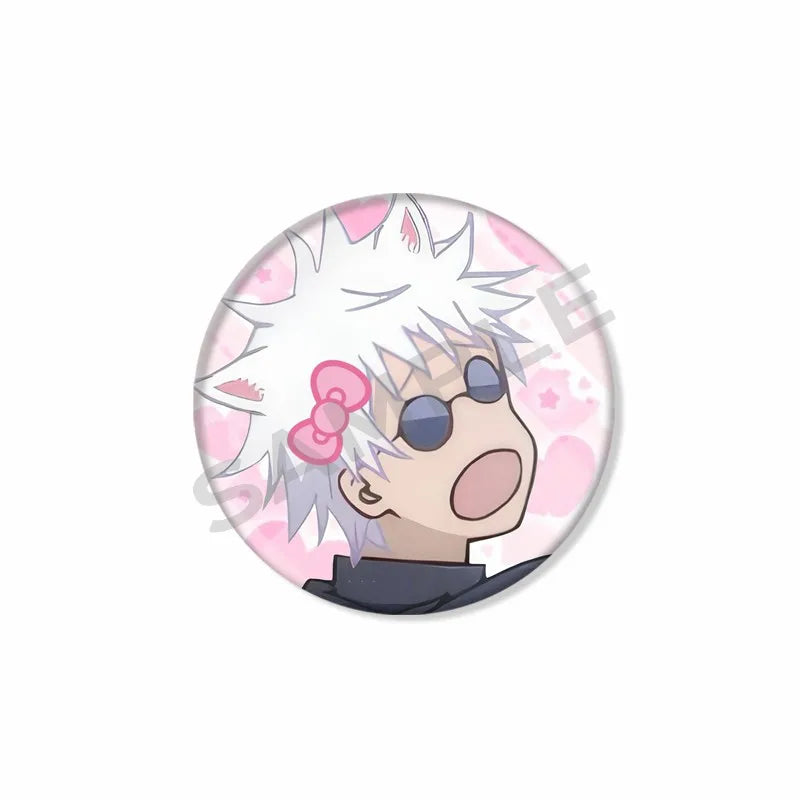 Anime Character Satoru Gojo Tinplate Enamel Brooch Pins Cute Creative Cartoon Figure Badge Pin Accessories Fans Collection Gifts