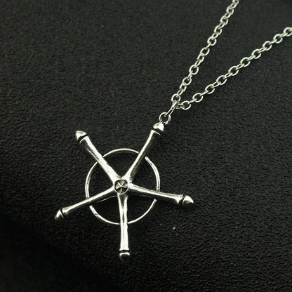 Anime Bleach Necklace Quincy Ishida Uryuu Cosplay Ginrei Gojiaku Amulet Alloy Choker Chain Keychain Pendant Jewelry Gifts