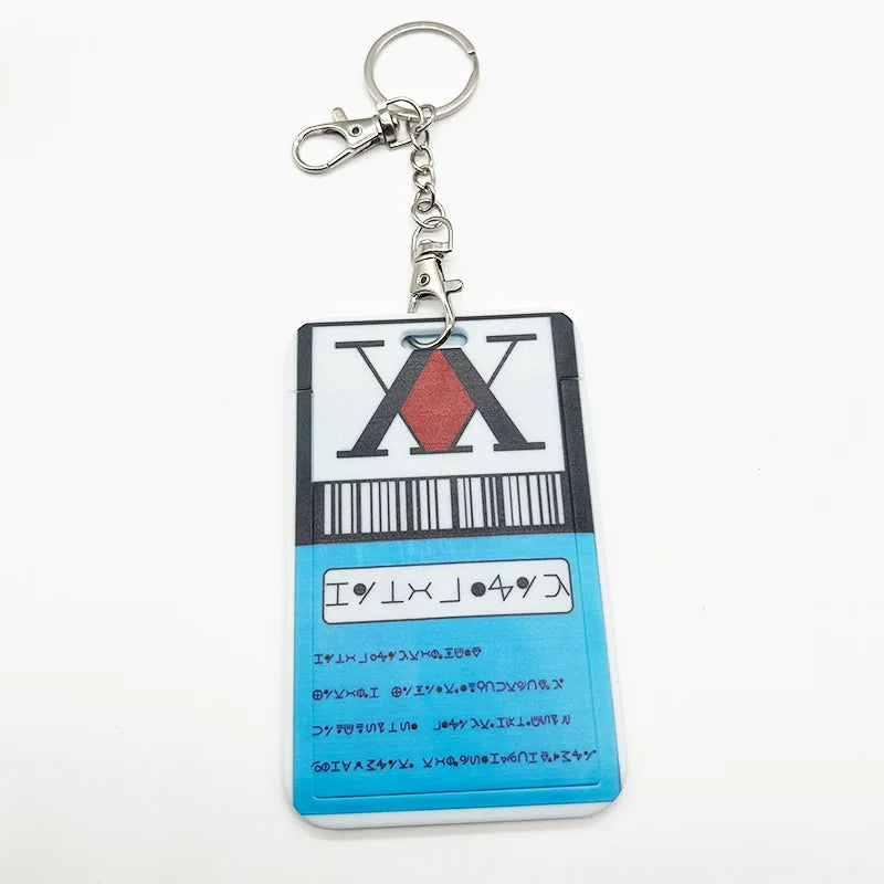 Anime Hisoka Kurapika Killua Zoldyck Cosplay License Card Holders PVC Card Set Cover Case Key Chain Pendant Keychains Prop