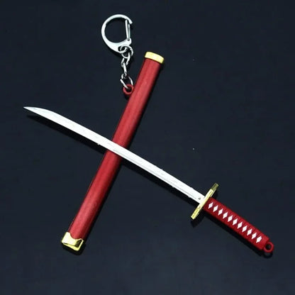 15cm Metal One Piece Katana Sword Mini Japanese Roronoa Zoro Katana Samurai Fake Knife Iron Alloy Real Sword Anime Toy Gift