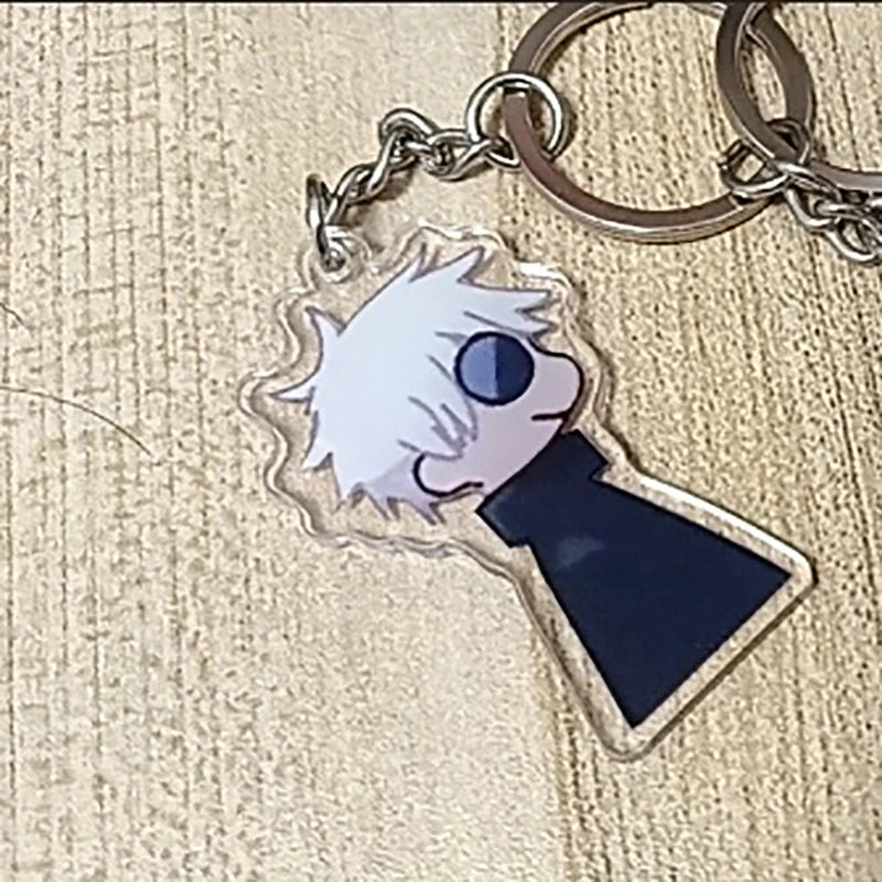 Anime Jujutsu Cosplay Funny Keychain Gojo Satoru Geto Suguru Bag Pendant Keyring Bag Jewelry Gift