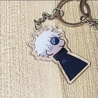 Anime Jujutsu Cosplay Funny Keychain Gojo Satoru Geto Suguru Bag Pendant Keyring Bag Jewelry Gift