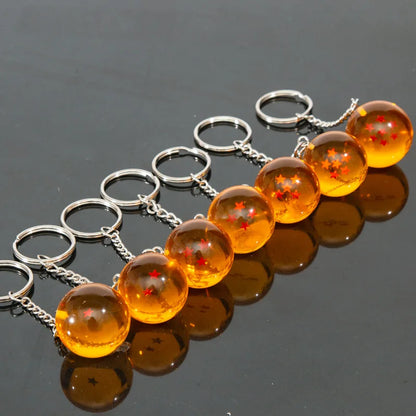 Japanese Anime Dragon Series 1-7 Stars Balls Z Stars Keychain Figures Toys Pendant Car Keyring party Gifts Cosplay Props Jewelry