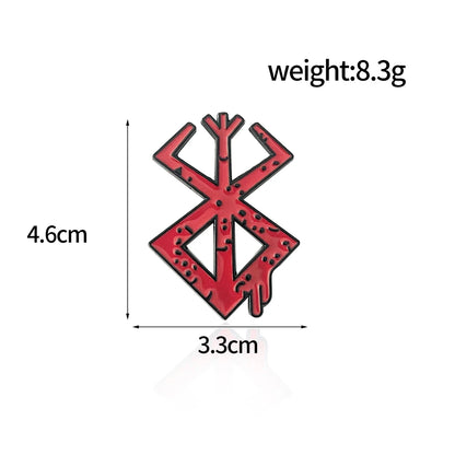 Anime 1997 Series Red Skull Keychain Berserk Warrior Slave Griffith Guts Keyring Cosplay Props Gift Men Women Backpack Jewelry