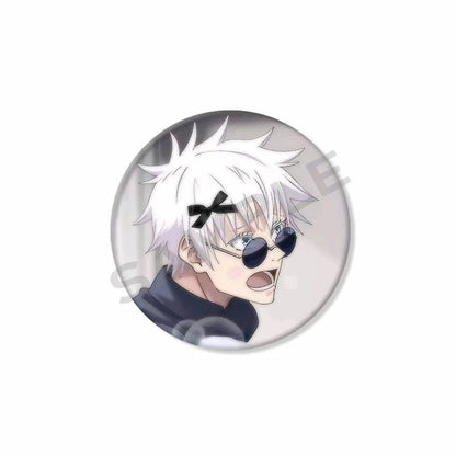Anime Character Satoru Gojo Tinplate Enamel Brooch Pins Cute Creative Cartoon Figure Badge Pin Accessories Fans Collection Gifts