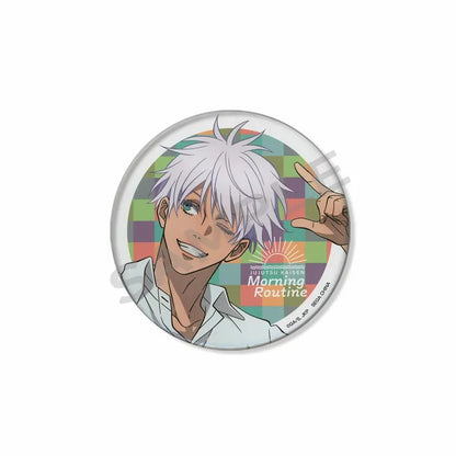 Anime Character Satoru Gojo Tinplate Enamel Brooch Pins Cute Creative Cartoon Figure Badge Pin Accessories Fans Collection Gifts