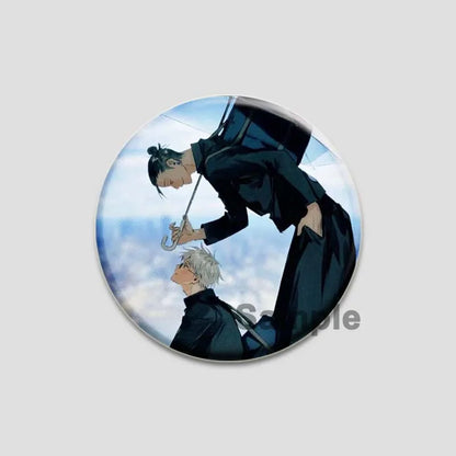 Hot Anime Jujutsu Kaisen Character Round Brooch Pin Geto Gojo Sukuna Choso Suguru Cartoon Badge Bag Clothes Deocr Fans Gift 58mm