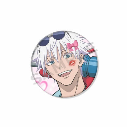 Anime Character Satoru Gojo Tinplate Enamel Brooch Pins Cute Creative Cartoon Figure Badge Pin Accessories Fans Collection Gifts
