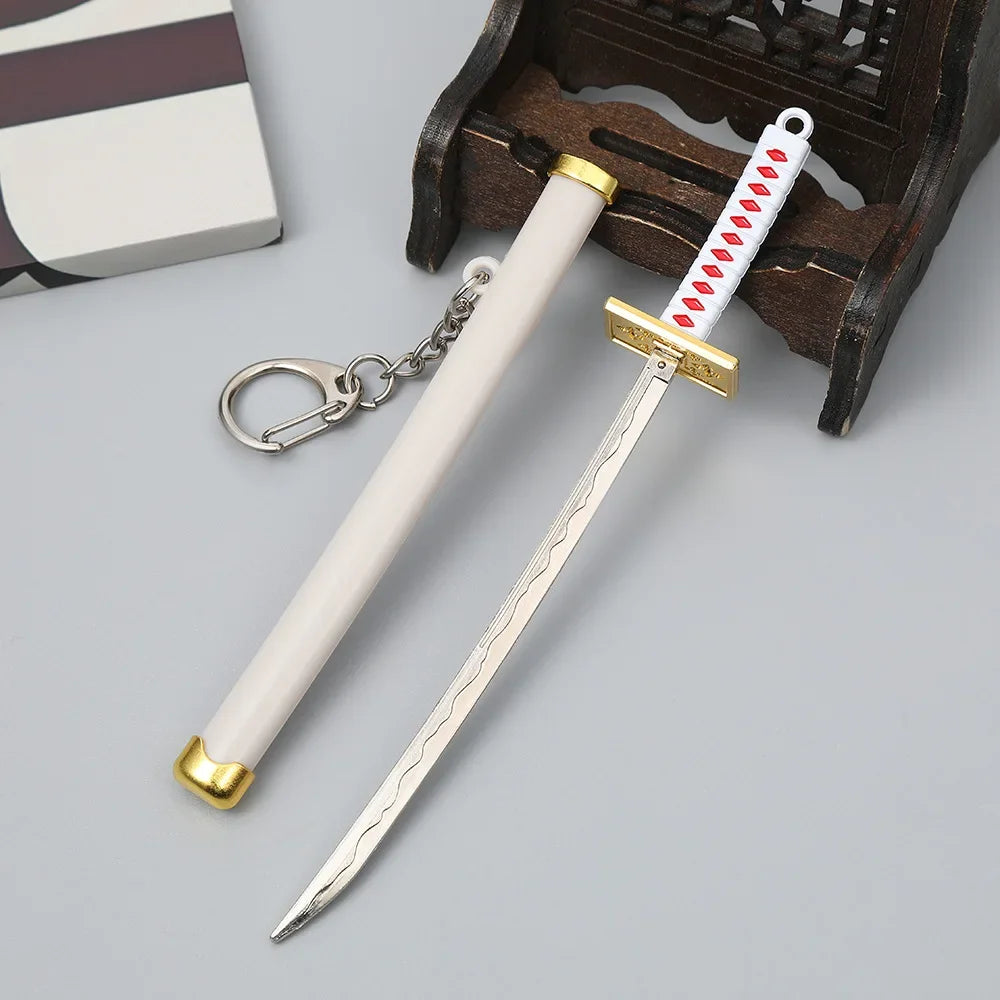15cm Metal One Piece Katana Sword Mini Japanese Roronoa Zoro Katana Samurai Fake Knife Iron Alloy Real Sword Anime Toy Gift