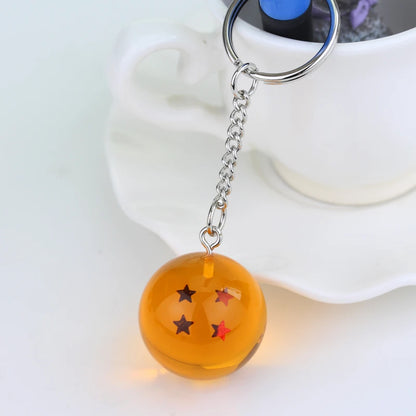 Japanese Anime Dragon Series 1-7 Stars Balls Z Stars Keychain Figures Toys Pendant Car Keyring party Gifts Cosplay Props Jewelry