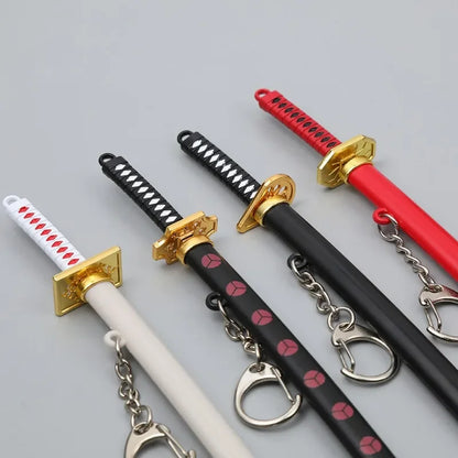 15cm Metal One Piece Katana Sword Mini Japanese Roronoa Zoro Katana Samurai Fake Knife Iron Alloy Real Sword Anime Toy Gift