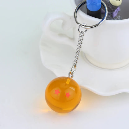 Japanese Anime Dragon Series 1-7 Stars Balls Z Stars Keychain Figures Toys Pendant Car Keyring party Gifts Cosplay Props Jewelry