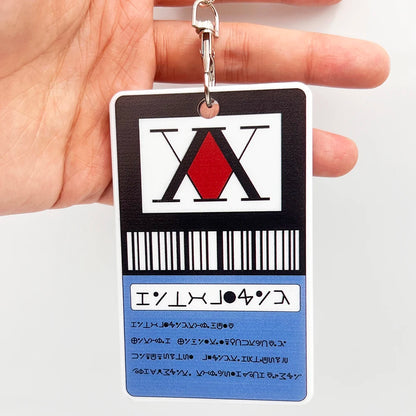 Anime Hisoka Kurapika Killua Zoldyck Cosplay Key Chain License Card Holders PVC Cards Cover Pendant Keychain Bag Accessories