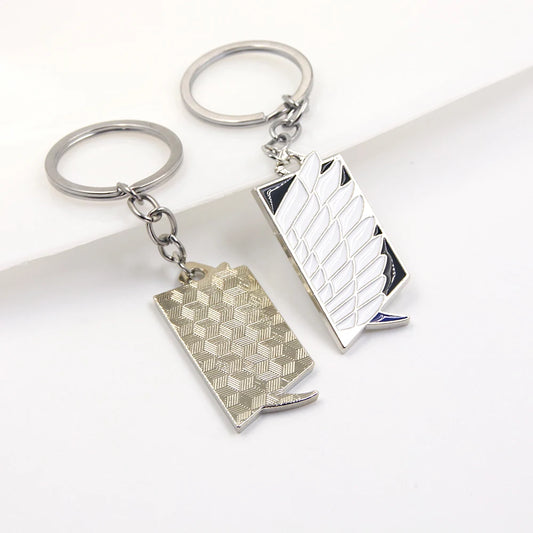 Anime Keychain Wings of Liberty Scouting Legion Cosplay Fans Pendant keyring for Women Men Backpack Jewelry Gift