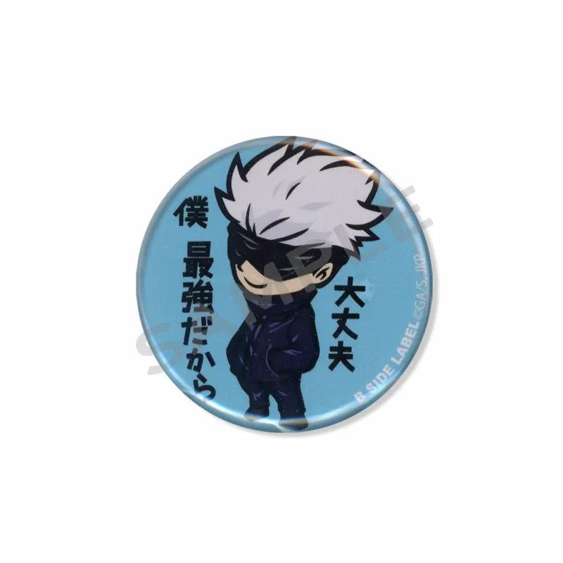 Anime Character Satoru Gojo Tinplate Enamel Brooch Pins Cute Creative Cartoon Figure Badge Pin Accessories Fans Collection Gifts