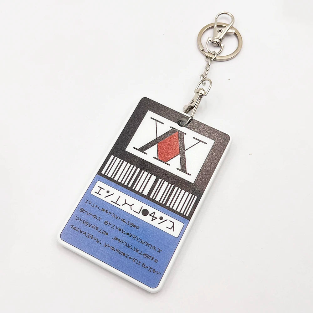 Anime Hisoka Kurapika Killua Zoldyck Cosplay Key Chain License Card Holders PVC Cards Cover Pendant Keychain Bag Accessories