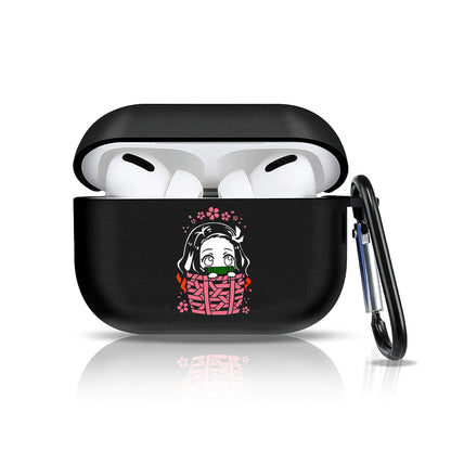 Anime Pattern Design for AirPods Pro 2nd Generation Case Cover with Keychain Cute Anime Compatible with Airpods pro 2 Case Full Protective Soft Silicone Shockproof Headphone Case