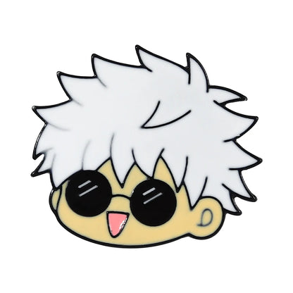 Jujutsu Kaisen Chibi Enamel Pins Gojo Satoru Itadori Yuji Custom Brooches Lapel Badges Cartoon Funny Jewelry Gift for Friends