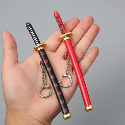15cm Metal One Piece Katana Sword Mini Japanese Roronoa Zoro Katana Samurai Fake Knife Iron Alloy Real Sword Anime Toy Gift