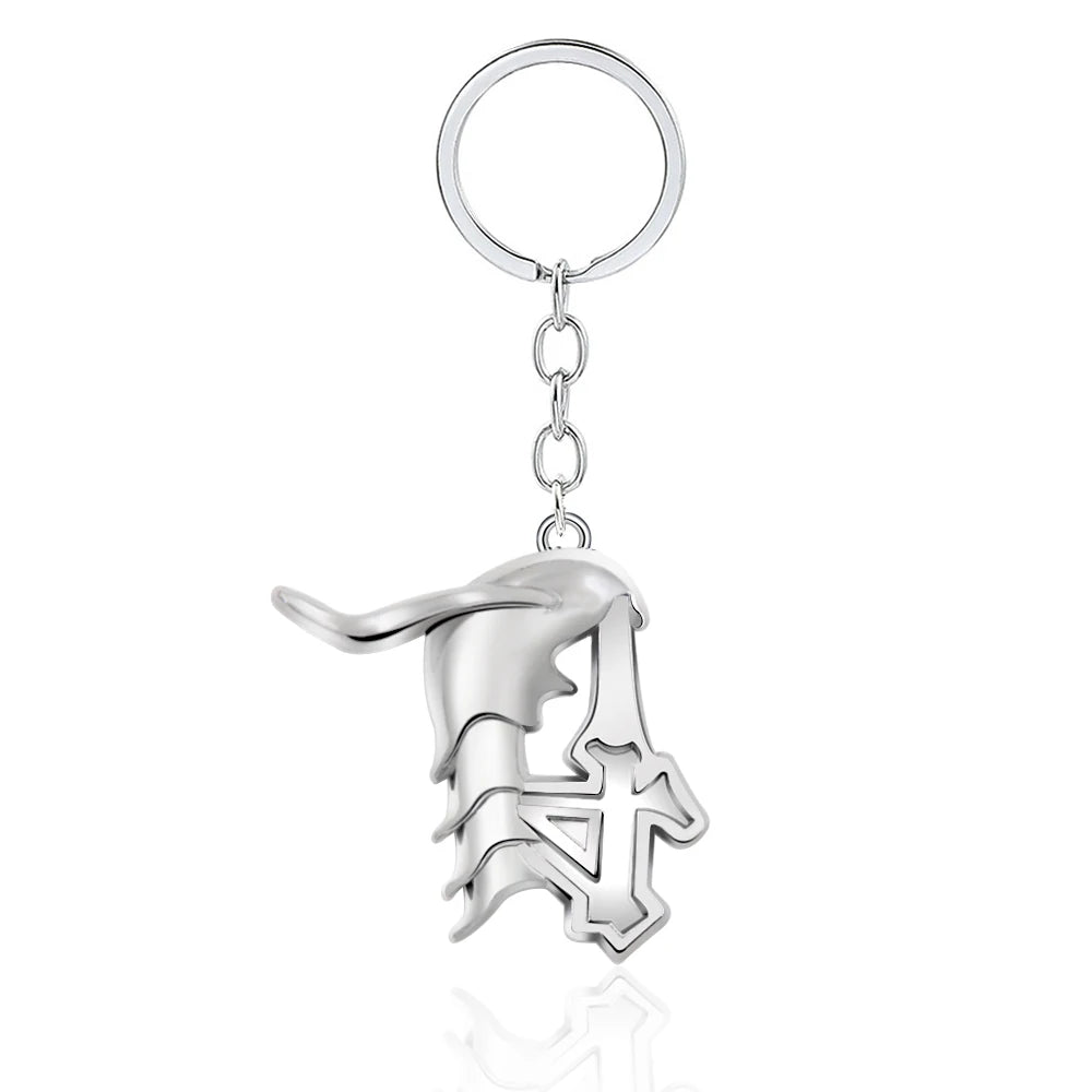 Anime Bleach Keychain Kurosaki Ichigo Ulquiorra Mask Sword Metal Pandent Keyring for Women Men Car Jewelry Fan Cosplay Prop