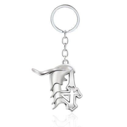 Anime Bleach Keychain Kurosaki Ichigo Ulquiorra Mask Sword Metal Pandent Keyring for Women Men Car Jewelry Fan Cosplay Prop