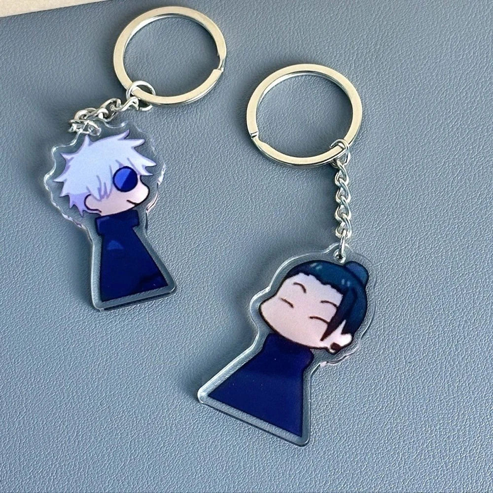 Anime Jujutsu Cosplay Funny Keychain Gojo Satoru Geto Suguru Bag Pendant Keyring Bag Jewelry Gift