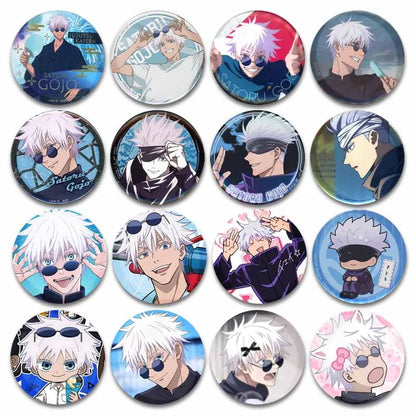 Anime Character Satoru Gojo Tinplate Enamel Brooch Pins Cute Creative Cartoon Figure Badge Pin Accessories Fans Collection Gifts