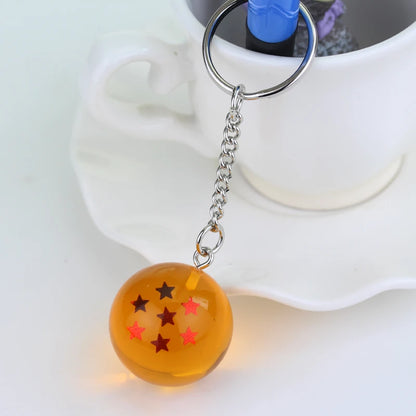 Japanese Anime Dragon Series 1-7 Stars Balls Z Stars Keychain Figures Toys Pendant Car Keyring party Gifts Cosplay Props Jewelry