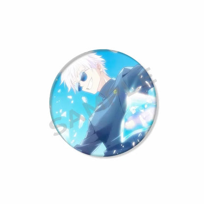 Anime Character Satoru Gojo Tinplate Enamel Brooch Pins Cute Creative Cartoon Figure Badge Pin Accessories Fans Collection Gifts