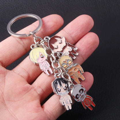 Anime Keychain Wings of Liberty Scouting Legion Cosplay Fans Pendant keyring for Women Men Backpack Jewelry Gift