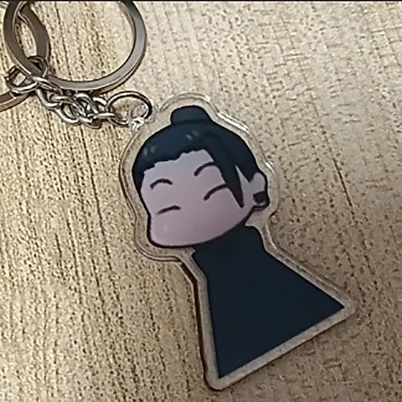 Anime Jujutsu Cosplay Funny Keychain Gojo Satoru Geto Suguru Bag Pendant Keyring Bag Jewelry Gift