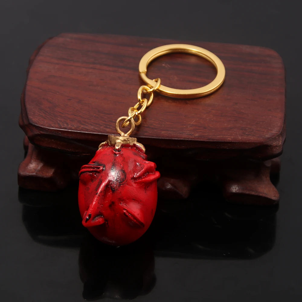 Anime 1997 Series Red Skull Keychain Berserk Warrior Slave Griffith Guts Keyring Cosplay Props Gift Men Women Backpack Jewelry