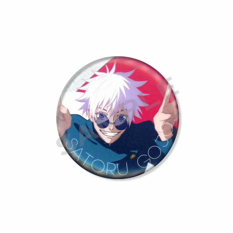 Anime Character Satoru Gojo Tinplate Enamel Brooch Pins Cute Creative Cartoon Figure Badge Pin Accessories Fans Collection Gifts