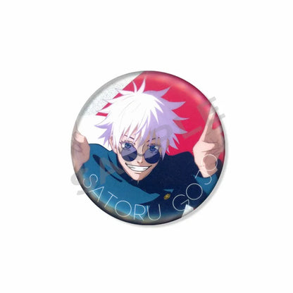 Anime Character Satoru Gojo Tinplate Enamel Brooch Pins Cute Creative Cartoon Figure Badge Pin Accessories Fans Collection Gifts